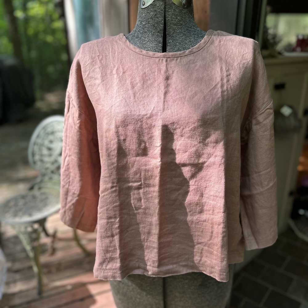 Terracotta Linen Women's Top NWT OSFM
